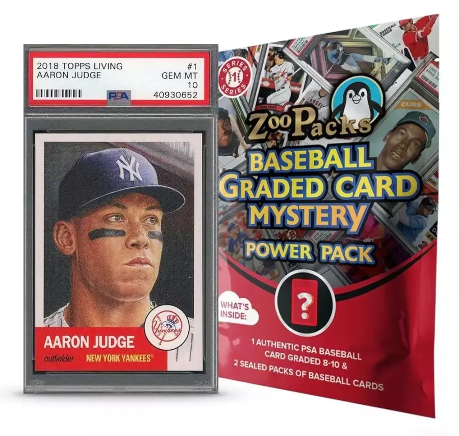 미국출고 점4 5 Aaron Judge PSA 등급 카드 미스터리 파워 팩 - 아론 심사 1개 당 2팩 161038