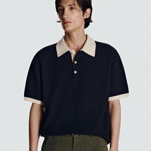 [다니엘크레뮤] 26SS 워셔블 부클 카라 니트 블랙 2082784955_1