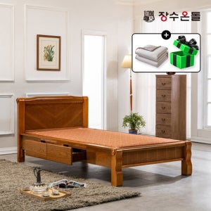 장수온돌 온재 서랍형 황토볼확장형 포켓스프링 흙침대 황토볼 온열침대 싱글침대