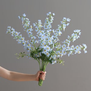 6개, 고급 수국란꽃 인조화, 가정용 실내 거실 식탁 꽃꽂이용, 결혼식 약혼식 장면 장식, 어머니의 날, 추수감사절, 밸런타인데이, 생일 선물, 봄 여름 장식 - 화분 미포함
