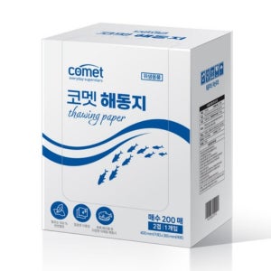 코멧 천연펄프 해동지 키친타월 200매 1팩