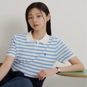 빈폴레이디스(상반기) (빈폴솔솔니트) 허니콤 스트라이프 풀오버 - 아이보리 /BF6351C010