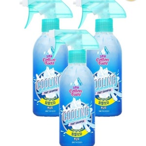여름 운동화 속 땀냄새 제거 온더바디 코튼풋 발을씻자 풋샴푸 쿨링 385ML x 3개
