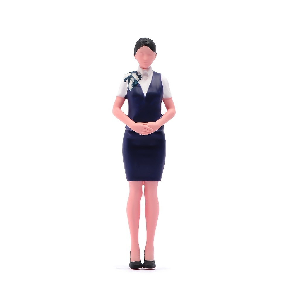 1/64 또는 1/87 스케일 미니어처 인형 모델 1개, 항공 시리즈 - 승무원, 고정밀 디테일 GC 코팅 컬러 트렌디 피규어 미니 3D 장면 캐릭터, 창의적인 사진 촬영 및 HO