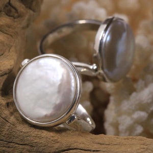 Silver925 담수진주 반지 주얼리, 덴브 공방