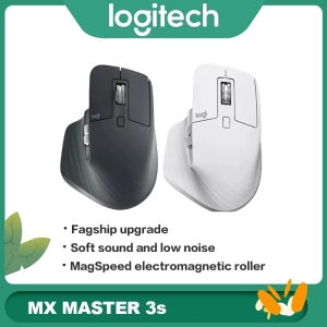 로지텍 MX 마스터 3S 무선 블루투스 듀얼 모드 무소음 마우스 충전식 비즈니스 오피스 디자인 비디오 편집 마우스