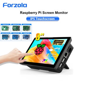 포르졸라 라즈베리 파이 5 4 3 8인치 터치 스크린 모니터 1280x800 IPS LCD HDMI 디스플레이 내장 스피커 드라이버 불필요 RPI 3B+ 4B
