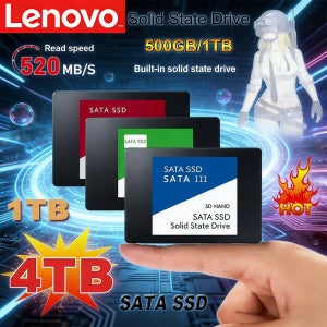 레노버 4TB SSD 외장 하드 드라이브 고속 SATA3 인터페이스 휴대용 솔리드 스테이트 드라이브 노트북 내부 업그레이드용