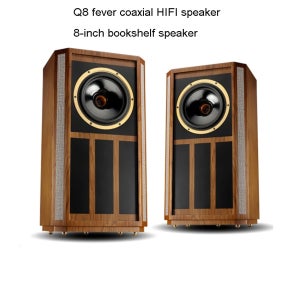 2개 Q8 Fever HIFI 스피커 동축 스피커 북쉘프 박스 8인치 고음질 오디오 시스템 10-150W