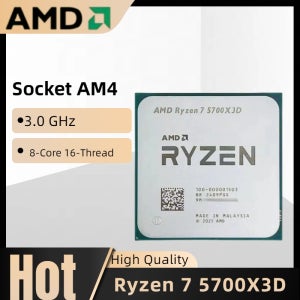 AMD Ryzen 7 5700X3D 벌크 CPU (X570 B550용) 8코어 16스레드 3GHz 최대 4.1GHz 105W AM4 CPU DDR4 시리즈 프로세서