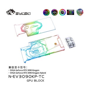 Bykski EVGA GeForce RTX 3090 킹핀 하이브리드 GPU 카드, 액티브 백플레이트 냉각 N-EV3090KP-TC 워터 블록 사용