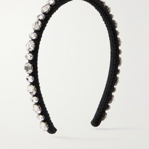 에르뎀 내로우 엠브 헤드밴드 ERDEM Narrow Emb crystal-embellished woven headband 46376663163094215