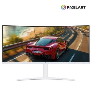 34형 픽셀아트 PIXELART PAQ3410W 화이트 커브드 멀티스탠드 WQHD 100 무결점_WQHD_21:9_커브드_VA_광시야각_스피커내장_HDMI_WQHD 모니터
