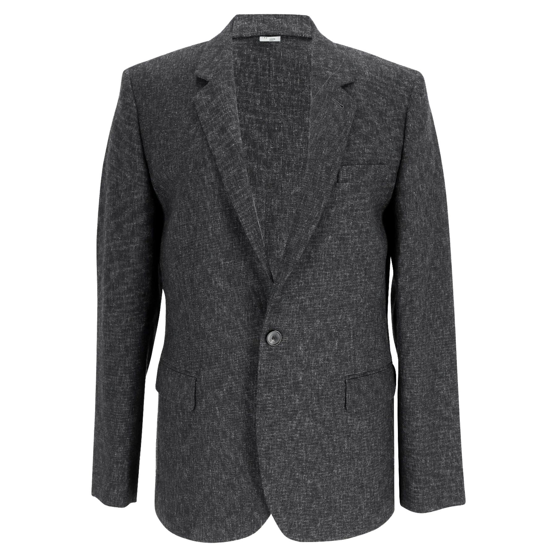 이로 그레이 울 싱글 브레스트 트위드 블레이저 single breasted tweed blazer in grey wool 8742690291772 157185252