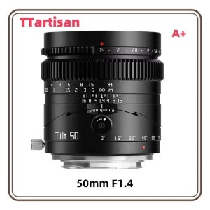 TTARTISAN 50mm F1.4 틸트 렌즈 풀프레임 수동 초점 (소니 E, M4/3, 캐논 RF, 니콘 Z, 후지 XF, L 마운트 미러리스 카메라용)