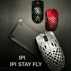 2026 IPI FLY 카본 파이버 마우스 트라이 모드 무선 경량 듀얼 8k 게이머 마우스 PAW3950 인체공학적 게이밍 액세서리