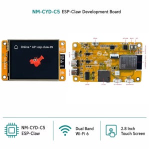 NM-CYD-C5 AI 에이전트 보드 (IoT 기기용) 2.8인치 화면 듀얼 밴드 WiFi ESP32-C5 GPT Claude, DeepSeekClaude, GPT와 호환 가능