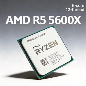 AMD 라이젠 5 5600X R5 5600X CPU 6코어 12스레드 최대 46GHz AM4 데스크탑 프로세서 게이밍 프로세서 언락 (리테일 박스 없음)