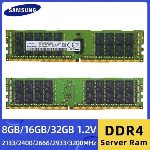 1/2PCS 삼성 DDR4 Ram 8GB 16GB 32GB PC4 2133MHz 2400MHz 2666MHz 2933MHz 3200MHz REG ECC 서버 메모리 지원 X99 마