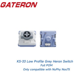 GATERON KS-33 로우 프로파일 3.0 그레이 헤론 키보드 스위치 3핀 RGB 맞춤형 DIY 핫스왑 기계식 키보드 게이밍 사무용