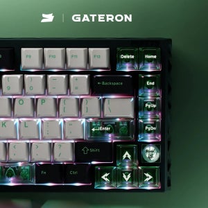 GATERON FORT75 키보드 세트, 맞춤형 GT75 PCB 내장, 마그네틱 제이드 델타 스위치, 게이밍 키보드용 플래그십 나노 방수
