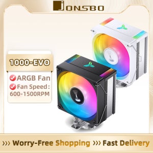 JONSBO CR-1000EVO CPU 쿨러 120mm ARGB PWM CPU 냉각 팬 4 히트 파이프 TDP 220W 라디에이터 인텔 LGA 115X 1200 1700 AM4 A