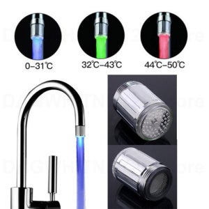 LED 탭 깍지 수도꼭지, 온도 민감 샤워, 주방 수도꼭지, 물 절약 수도꼭지 통풍기, 욕실 U26, 3 색 조명