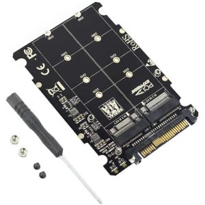2-in-1 M.2 NVMe SATA SSD to U.2 SFF-8639 어댑터 컨버터, PCIe M.2 Key M/B to U.2 카드 데스크탑 컴퓨터 SSD 확장용