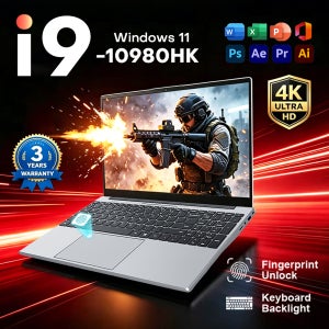 15.6인치 노트북 윈도우 11 인텔 코어 i9 10980HK 휴대용 게이밍 PC 16GB 램 1TB/2TB SSD 지문인식 백라이트 노트북