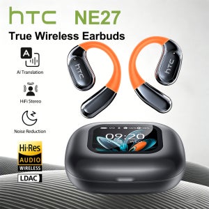 블루투스 이어폰 HTC NE27 AI 번역기 무선 이어버드 오픈형 이어폰 고음질 이어폰 HD 통화 HiFi 사운드 스포츠 헤드셋