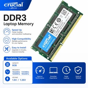 필수적인 노트북 메모리 RAM DDR3 DDR3L 8GB 1333 1066 1600 1866MHz PC3-8500 10600 PC3L-12800 14900 노트북 1.35V 1.5