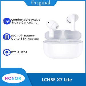 Honor CHOICE LCHSE X7 Lite 능동형 소음 차단 진정한 무선 Bluetooth 이어폰 38H 낮은 대기 시간 게임용 TWS 이어 버드 IP54