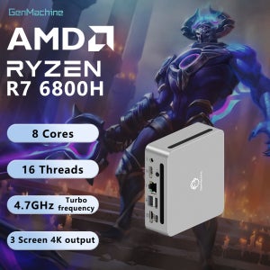 젠머신 미니 PC 라이젠 7 6800H USB4 2.5G LAN DDR5 24G 램 512G 롬 WIFI6 미니 PC 4.7GHz TDP 45W 윈도우 11 미니 PC 게이밍 PC