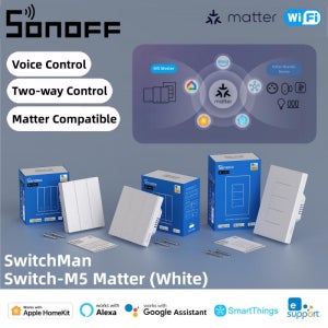 SONOFF M5 스위치맨 매터 와이파이 스마트 월 스위치, 80/86/120 Ewelink-리모컨 음성 제어, 알렉사 구글 스마트싱스