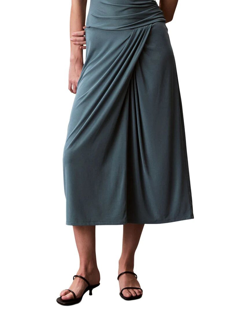 캘빈클라인 크레이프 리브드 랩 스커트 크레페 crepe rib wrap skirt 8915870023740 157269199