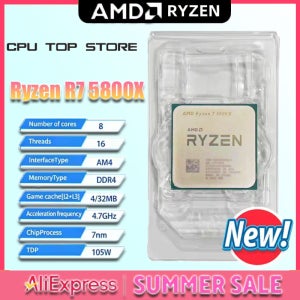 AMD 라이젠 7 5800X 8코어/16스레드 3.8GHz 언락 AM4 게이밍 CPU (패키지 없음)