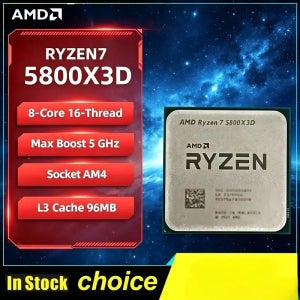 라이젠 5000 시리즈 AMD R7 5800X3D 8코어 16스레드 5GHz 96MB DDR4 105W 게이밍 프로세서 (개별 판매)