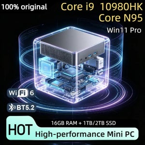 인텔 코어 N95 i9 10980HK 2026 퀸티센셜 미니 PC 윈도우 11 프로 2TB SSD 4K 60Hz WiFi6 BT5.2 초소형 베스트 포켓 컴퓨터