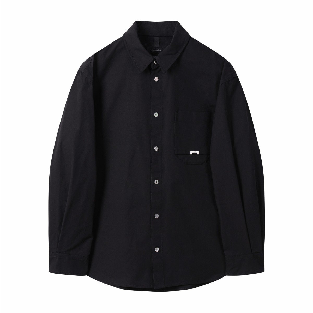 커스텀멜로우 2-Collar Detail Side Slit Shirt CWSAM25203BKX 1072994