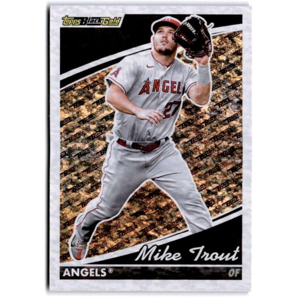 2022 탑스 업데이트 블랙 골드 BG3 마이크 트라웃 로스앤젤레스 에인절스 야구 카드 GotBaseballCards