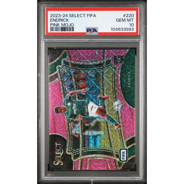 PSA GEM MINT 10 202324 파니니 셀렉트 FIFA 220 엔드릭 핑크 모조 RC 루키 카드 제공 전문 등급 스포츠