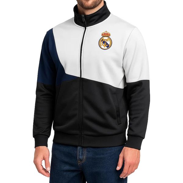 Icon Sports 공식 라이선스 레알 마드리드 CF 트랙 재킷 - 남녀공용 성인용  Real Madrid  55tj-black  Large