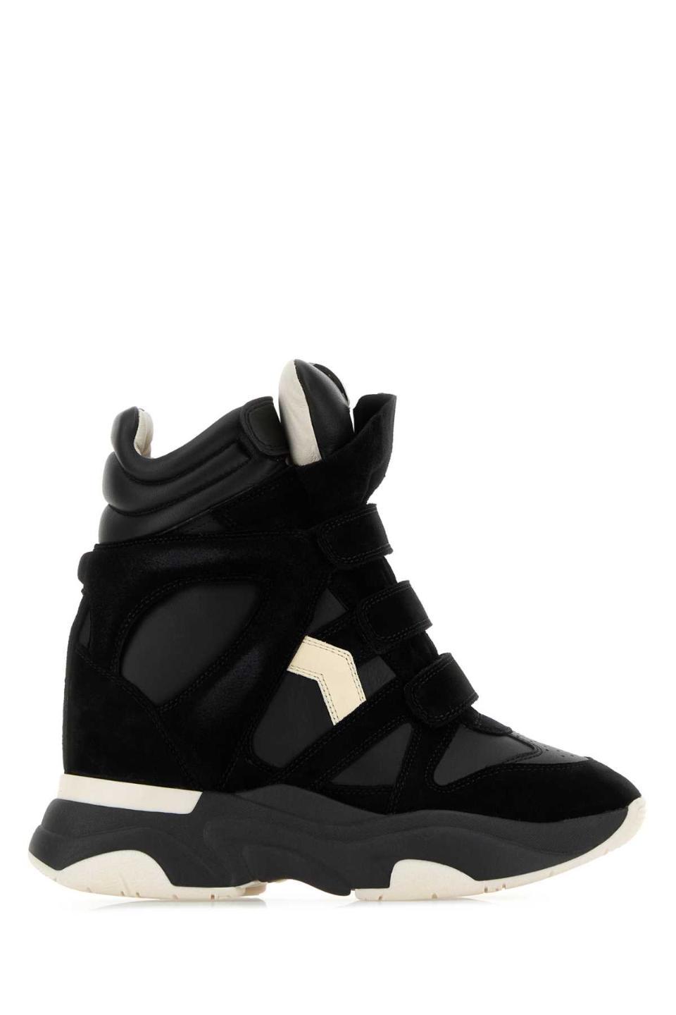 이자벨마랑 BK0009FAA1E17S 01BK Black suede and leather Balskee sneakers