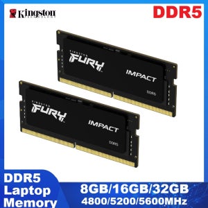 킹스톤 FURY 임팩트 DDR5 메모리 노트북 램 8GB 16GB 32GB Non-ECC SODIMM 메모리아 4800MHz 5200MHz 5600MHz 컴퓨터 노트북 램