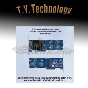 PLX88024 PCI 익스프레스 4.0 4포트 M.2와 NVMe SSD PCIe x8 어댑터