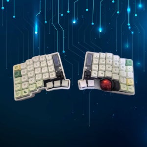 신형 트랙볼 39 44 47 59 분리형 유선 키보드 QMK 펌웨어 기반 스위치 및 키캡 없는 키보드 키트