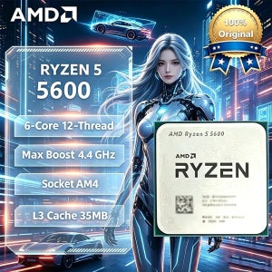 2026년형 AMD 라이젠 5 R5 5600 3.5GHz 6코어 12스레드 CPU 프로세서 65W LGA AM4 게이밍 CPU (패키지 미포함)