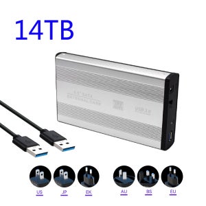 새로운 외장 하드 드라이브 3.5인치 14TB USB 3.0 메카 스타일 HDD 3D NAND 외장 스토리지 (PC, Mac, 데스크탑, 노트북, 사무실용)