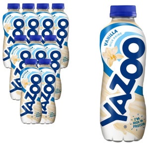 YAZOO 밀크쉐이크 400ml 10팩 바닐라 YAZOO Vanilla Milkshake Milk Drink, High in Protein & Calcium