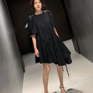 [단독제작30%할인][프리미엄퀄리티] 모던 프렌치 언발 스트링 원피스